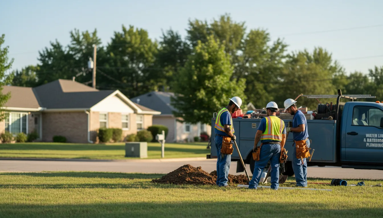 Residential water line and bathroom plumbing service in Livonia, LA